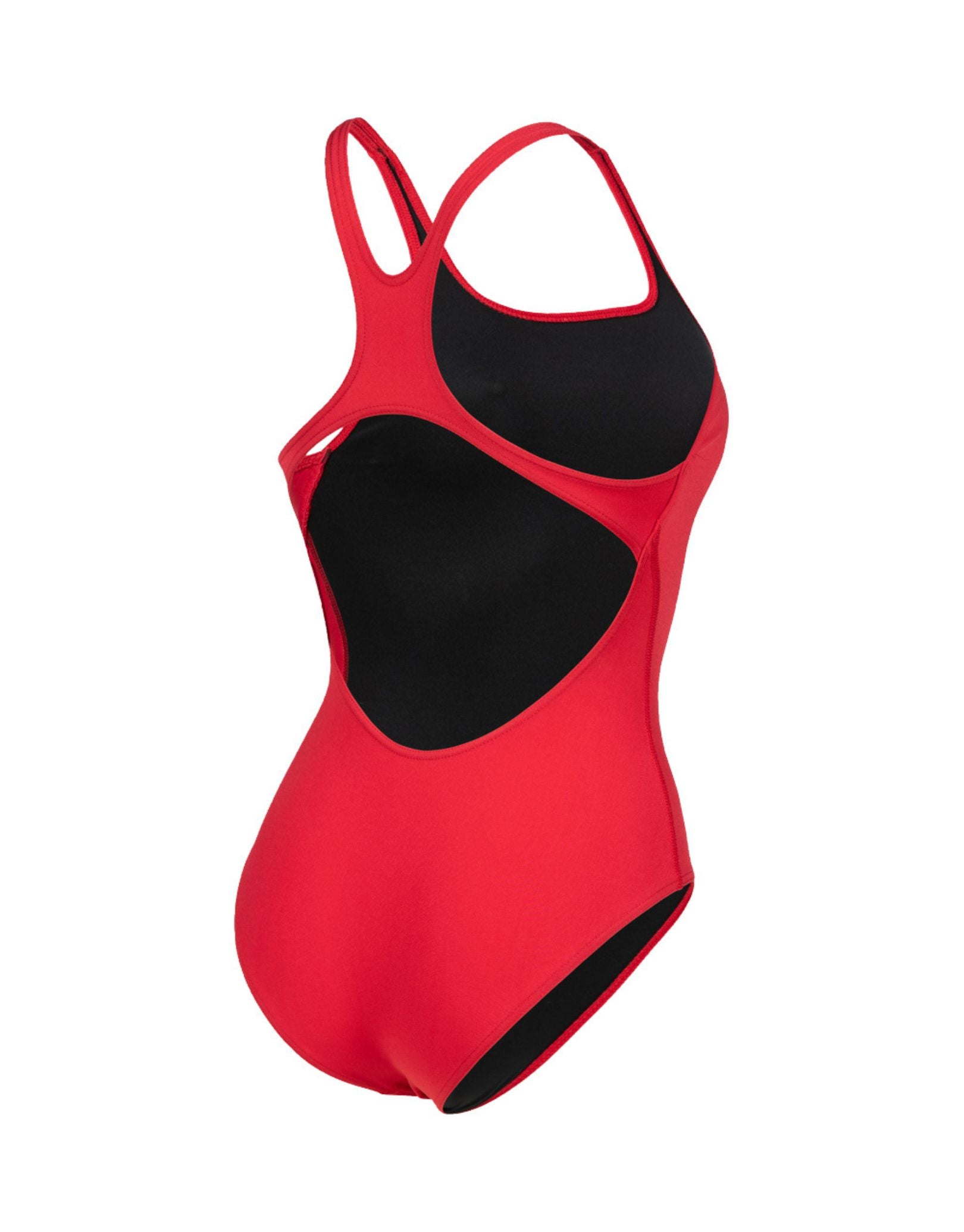 Team Swim Pro Solid Performance Swimsuit for Competitive Swimming - Red/White - Ideal for Swim Meets, Training & Water Sports
