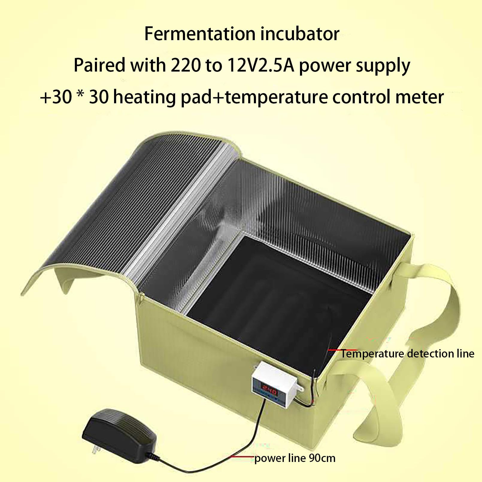 **Precision Temperature Control Dough Proofer with Heater - Bread Proofer & Yogurt Maker for Baking, Fermentation, Natto & Low-Temp Heating | Perfect for Home Bakers & Commercial Kitchens**