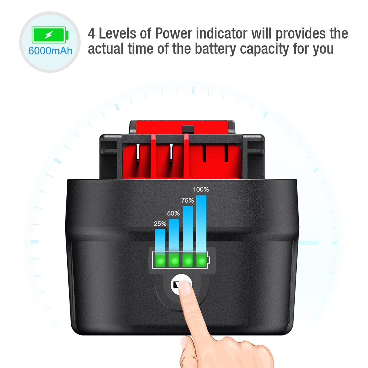 Original Black & Decker HPB18 A1718 Replacement Battery - High Capacity 18V Lithium Ion Power Tool Battery for Drills, Saws & More - Perfect for DIY Projects & Professional Use