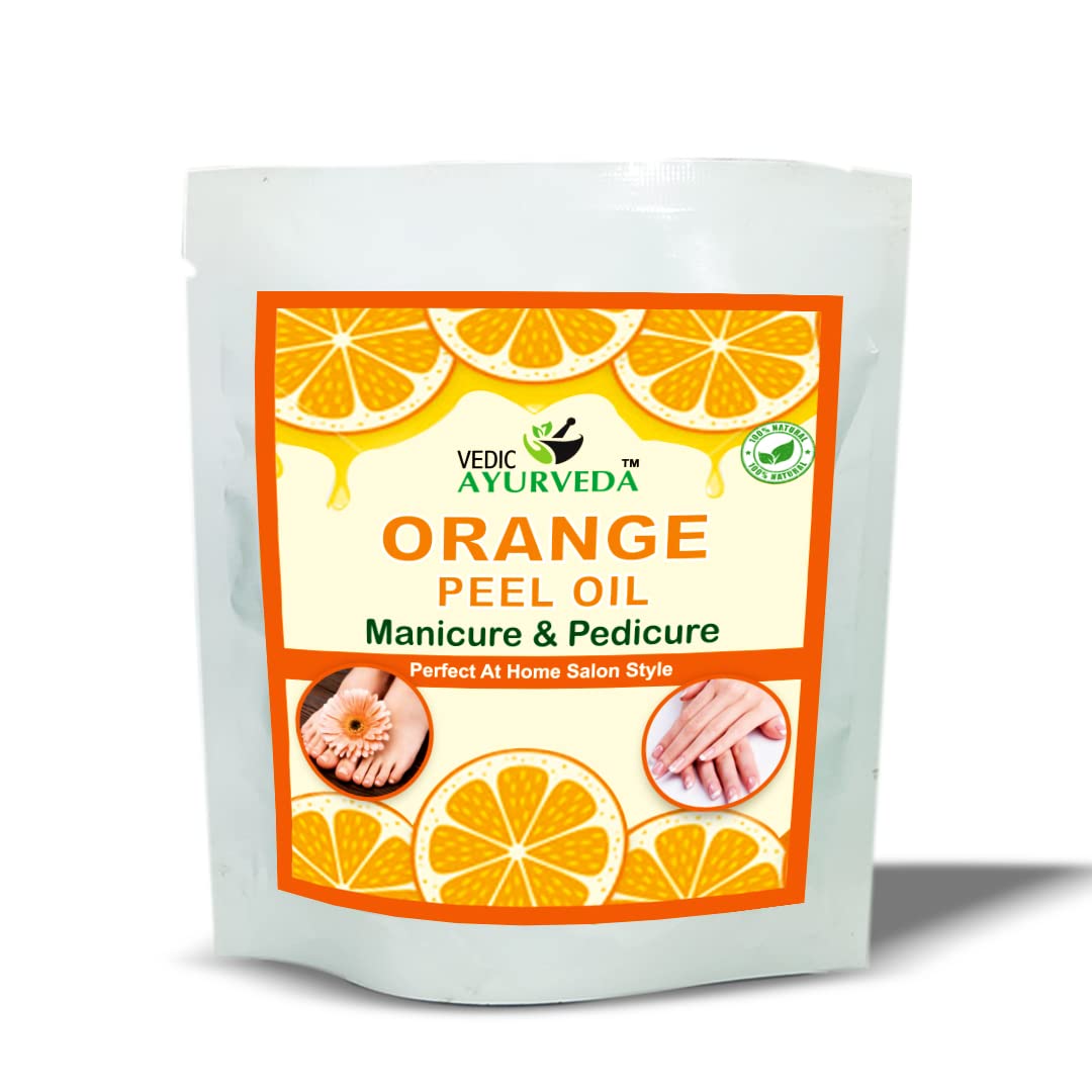 Vedicayurveda Manicure Pedicure Spa Kit with Orange Peel Oil - Hand & Foot Care Set for Cleansing, Moisturizing & Smoothing Skin | Perfect for At-Home Spa Days & Self-Care Routines
