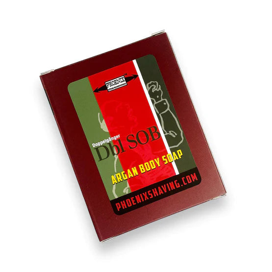 Phoenix Shaving Doppelgänger Dbl SOB Argan Oil Body Soap - Natural Moisturizing Bar for Men & Women - Perfect for Shaving, Sensitive Skin & Daily Body Care