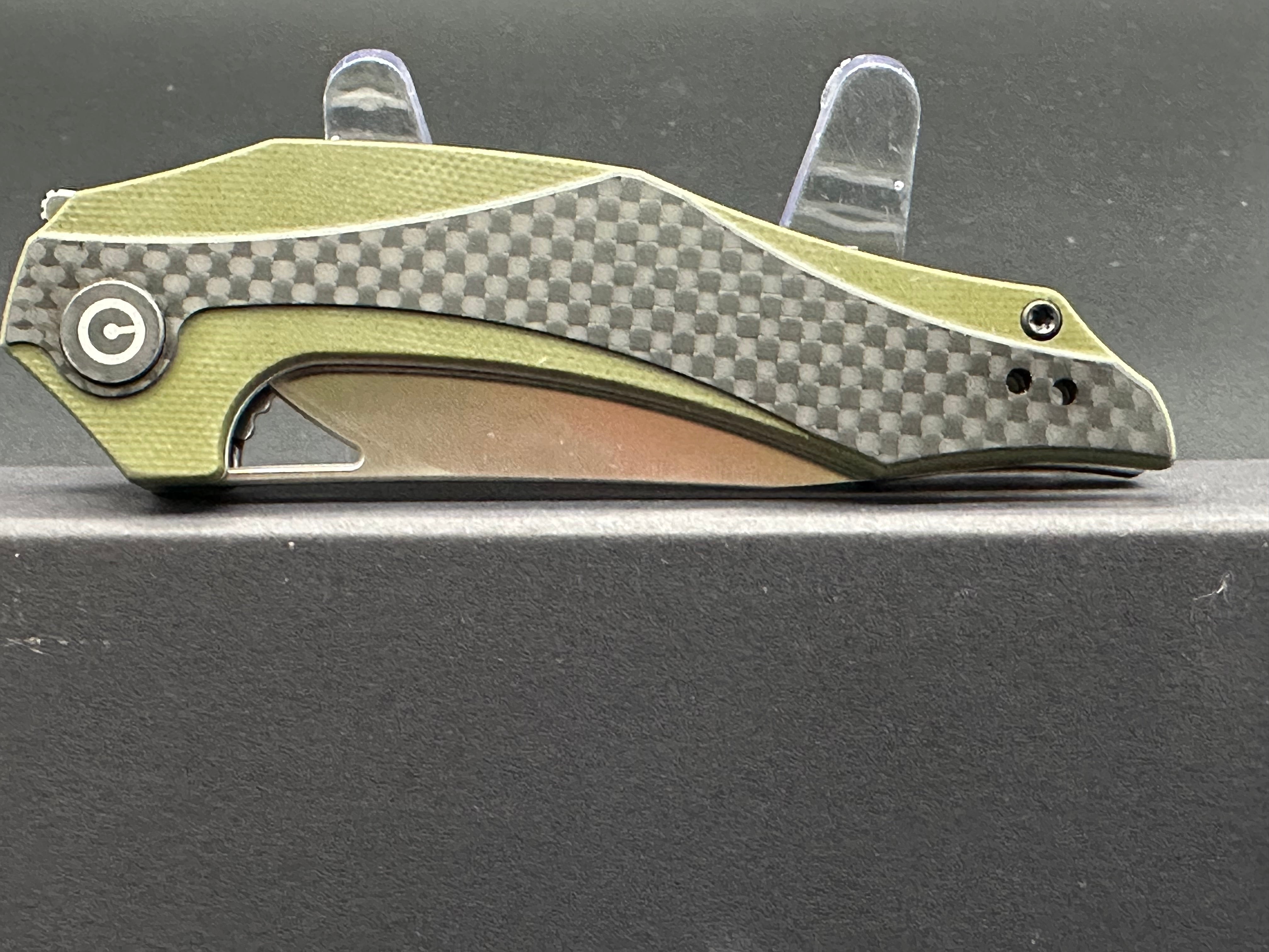 CIVIVI Isham Plethiros Folding Pocket Knife - EDC Tactical Knife with D2 Steel Blade & G10 Handle for Outdoor, Camping, and Everyday Carry