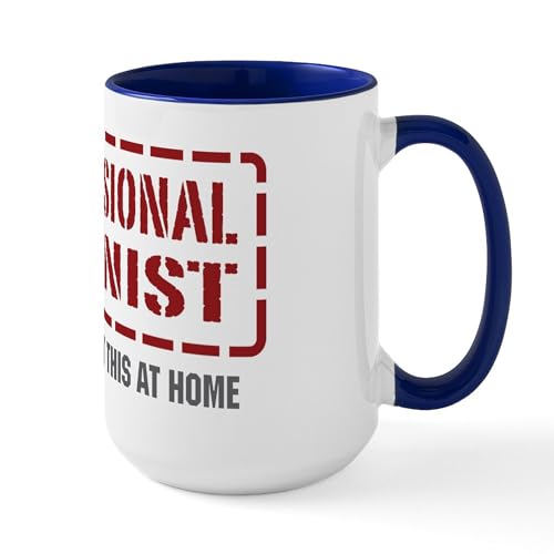 White/Navy Inside - Professional Feminist Large Mug
