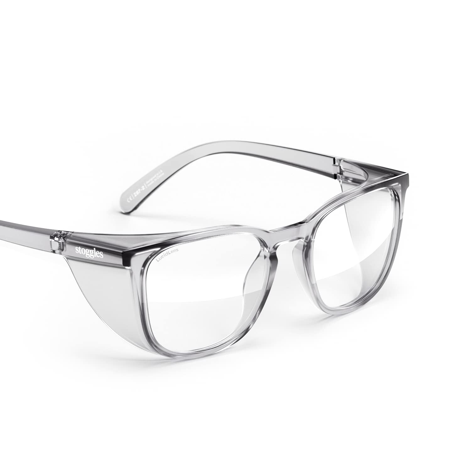 Stoggles Square Z87.1 Certified Polycarbonate Kids Safety Glasses - Scratch Resistant, UV & Blue Light Protection, Anti-Fog Coating with Top/Side Shields - Protective Eyewear for School, Sports & Outdoor Activities
