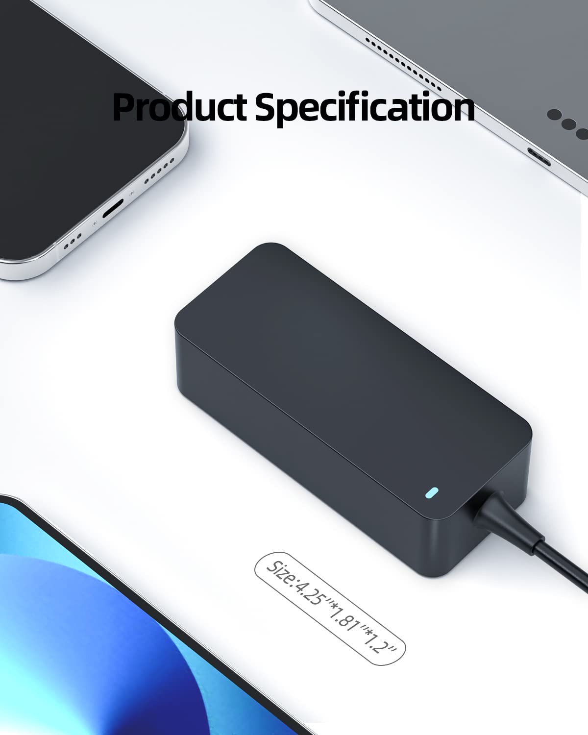 65W 45W USB C Fast Charger for Lenovo ThinkPad X1 Carbon (Gen 5-12), X1 Yoga, X1 Tablet - Compact & Portable Laptop Charger for Home, Office & Travel