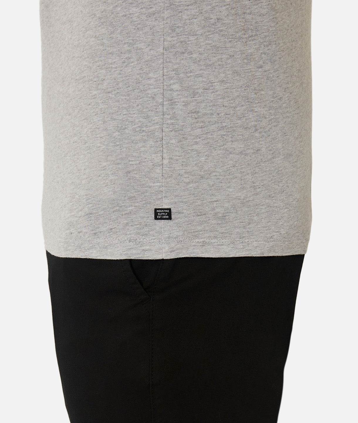 Premium Basic V-Neck T-Shirt for Men - Soft Light Grey Marle Cotton Blend - Casual Wear & Layering Essential