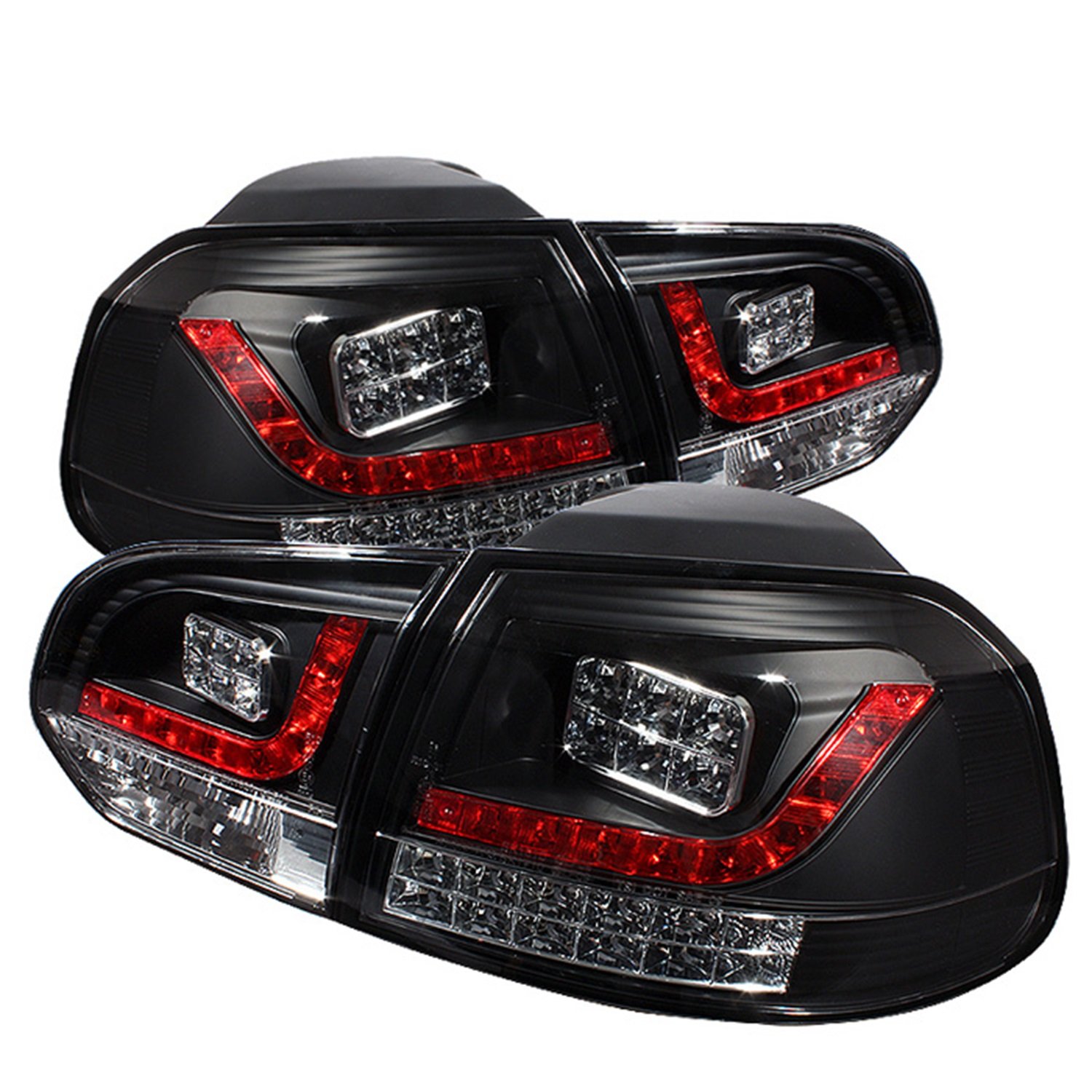Spyder 5008176 LED Tail Lights for Volkswagen Golf & GTI 2010-2013 - Black Smoke Style - Enhanced Safety & Style for Night Driving & Car Shows