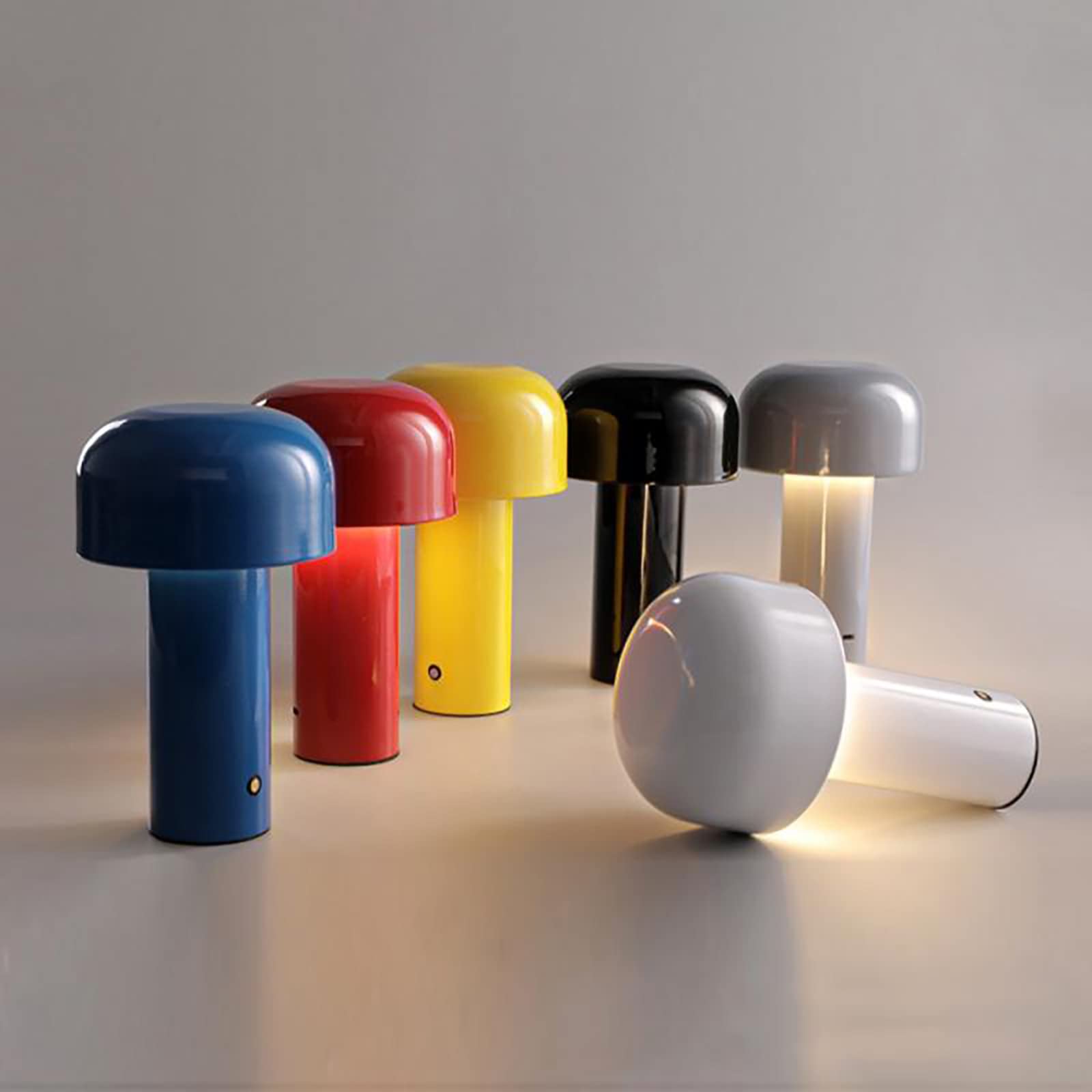 USB Mushroom Lamp - Portable Cordless Touch Control Night Light with Adjustable Brightness, Battery Powered Desk Lamp for Bedroom, Living Room, Office & Study Decor | Perfect for Night Reading, Relaxation and Ambient Lighting