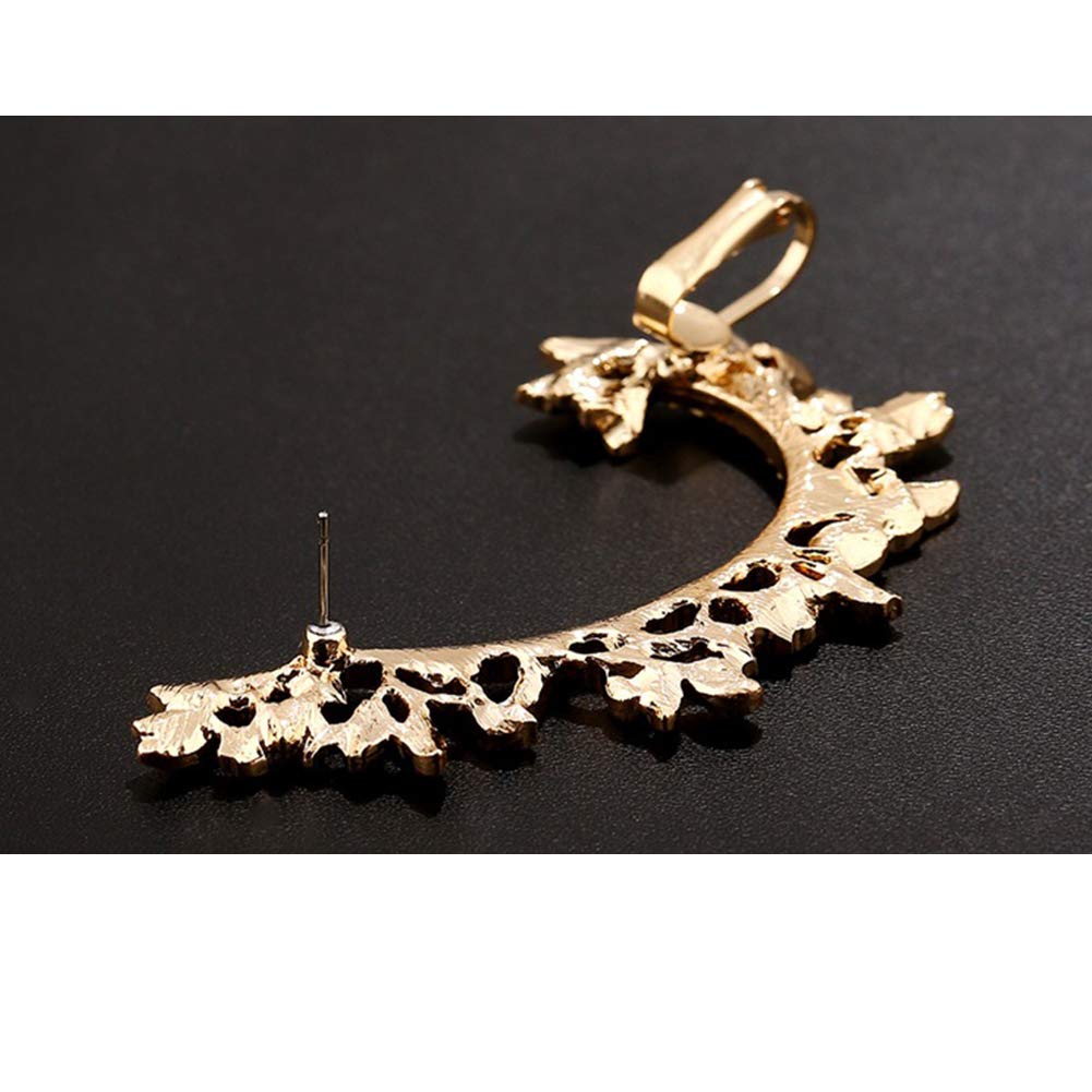 Galaxia Air Crystals Ear Cuff Hoop - Hypoallergenic Climber Earrings for Parties