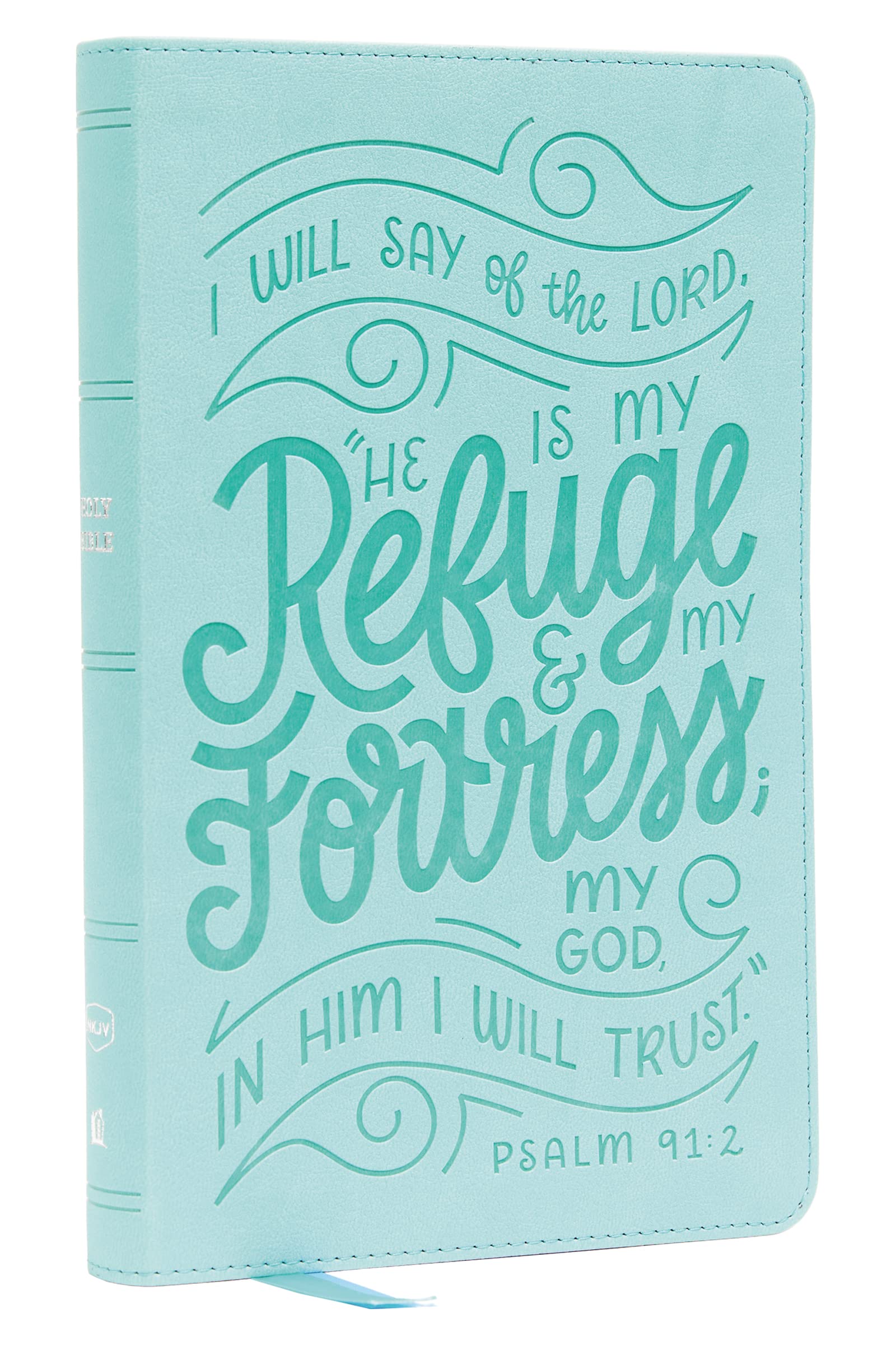 NKJV Thinline Youth Edition Bible - Turquoise Leathersoft Cover, Red Letter Text, Comfort Print | Holy Bible New King James Version | Perfect for Teens, Bible Study & Gift Giving