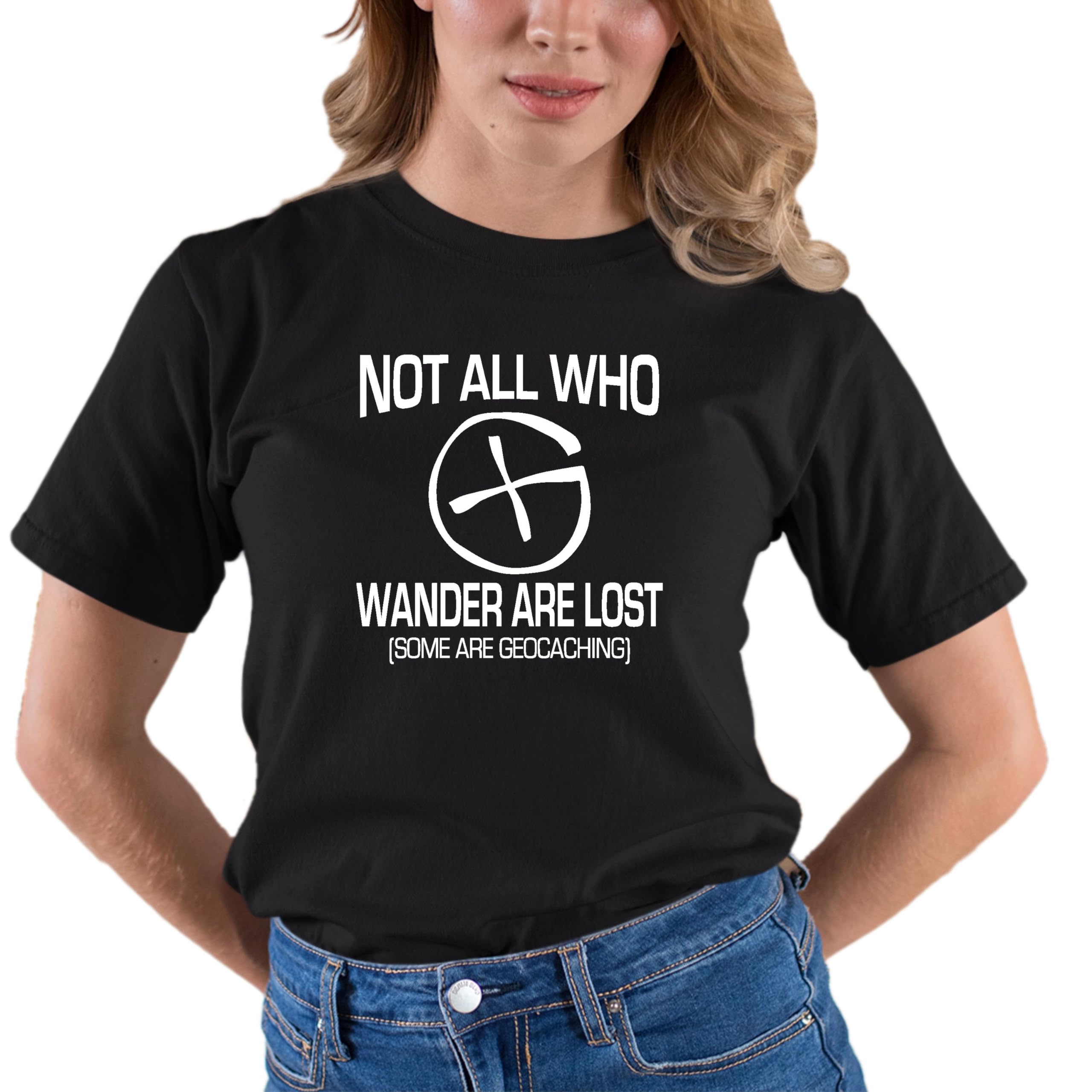 Not All Who Wander Are Lost Geocaching T-Shirt for Adults - Comfortable & Stylish Outdoor Adventure Tee for Hiking, Travel & Treasure Hunting