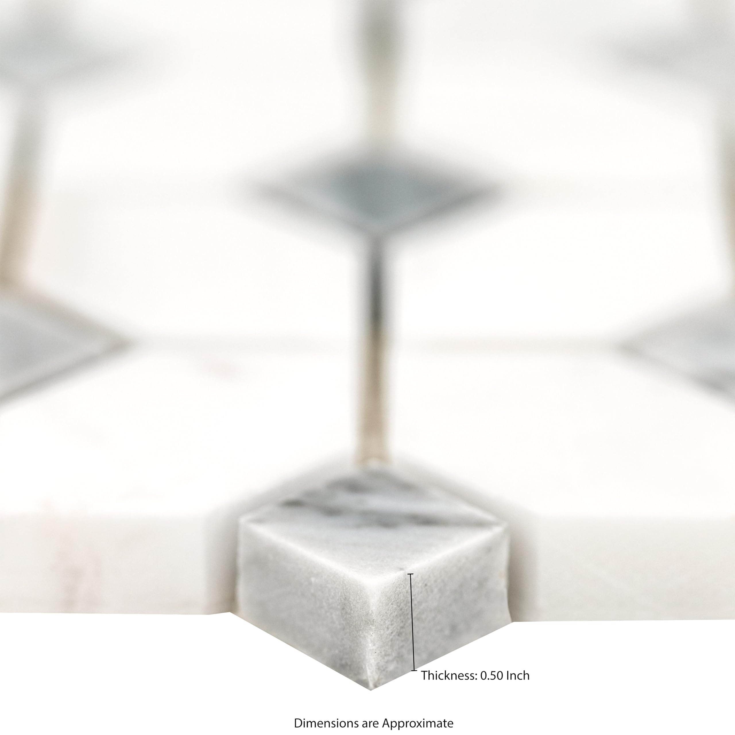 MSI Bianco Dolomite Dotty Polished Marble Mosaic Tile - 12x12 Inch Mesh-Mounted for Kitchen Backsplash, Bathroom Wall, Shower Tile & Accent Wall - Elegant Natural Stone Design for Home Renovation and Interior Decor