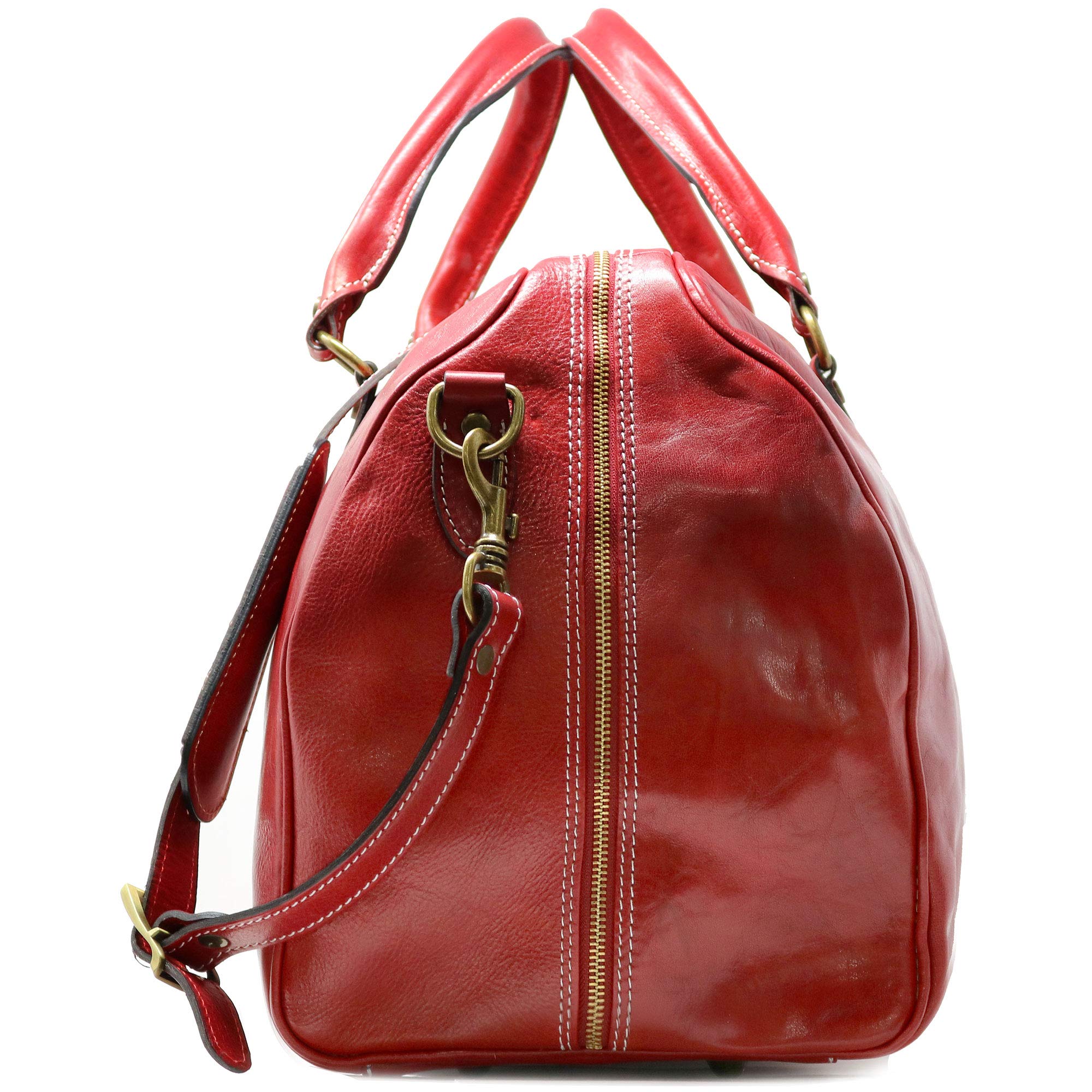 Premium Italian Leather Weekender Bag - Floto Luggage Venezia Duffle for Travel & Gym | Handcrafted Genuine Leather Carry-On | Perfect Business Trip & Weekend Getaway Accessory