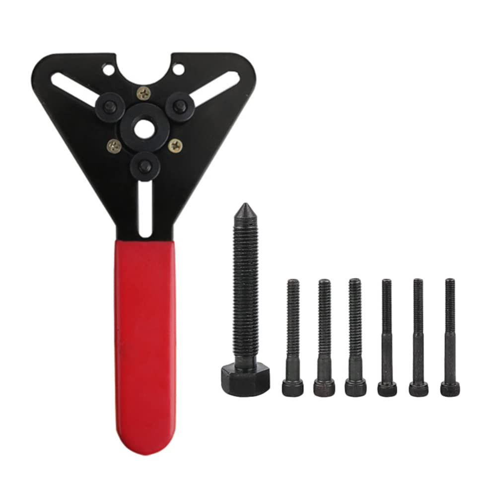 DOITOOL 1 Set Metal AC Clutch Removal Tool Kit - Heavy Duty Compressor Clutch Wrench Set with Plastic Handle for Automotive AC Repair & Maintenance | Perfect for Mechanics & DIY Car Enthusiasts