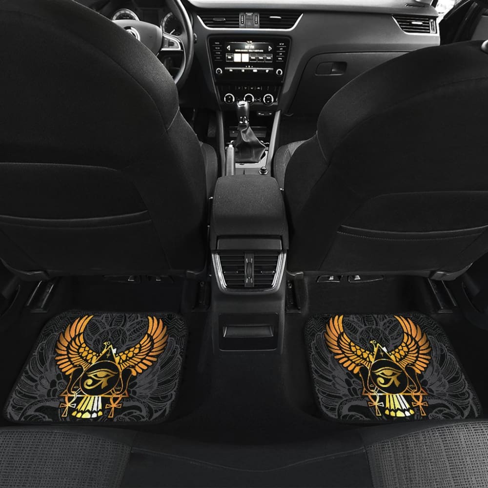 Premium Egyptian Wings Eye of Horus Car Floor Mats - Ancient Egyptian Mythology Design - All-Weather Protection for Sedans, SUVs, Trucks - Perfect for Home Decor & Gift Giving