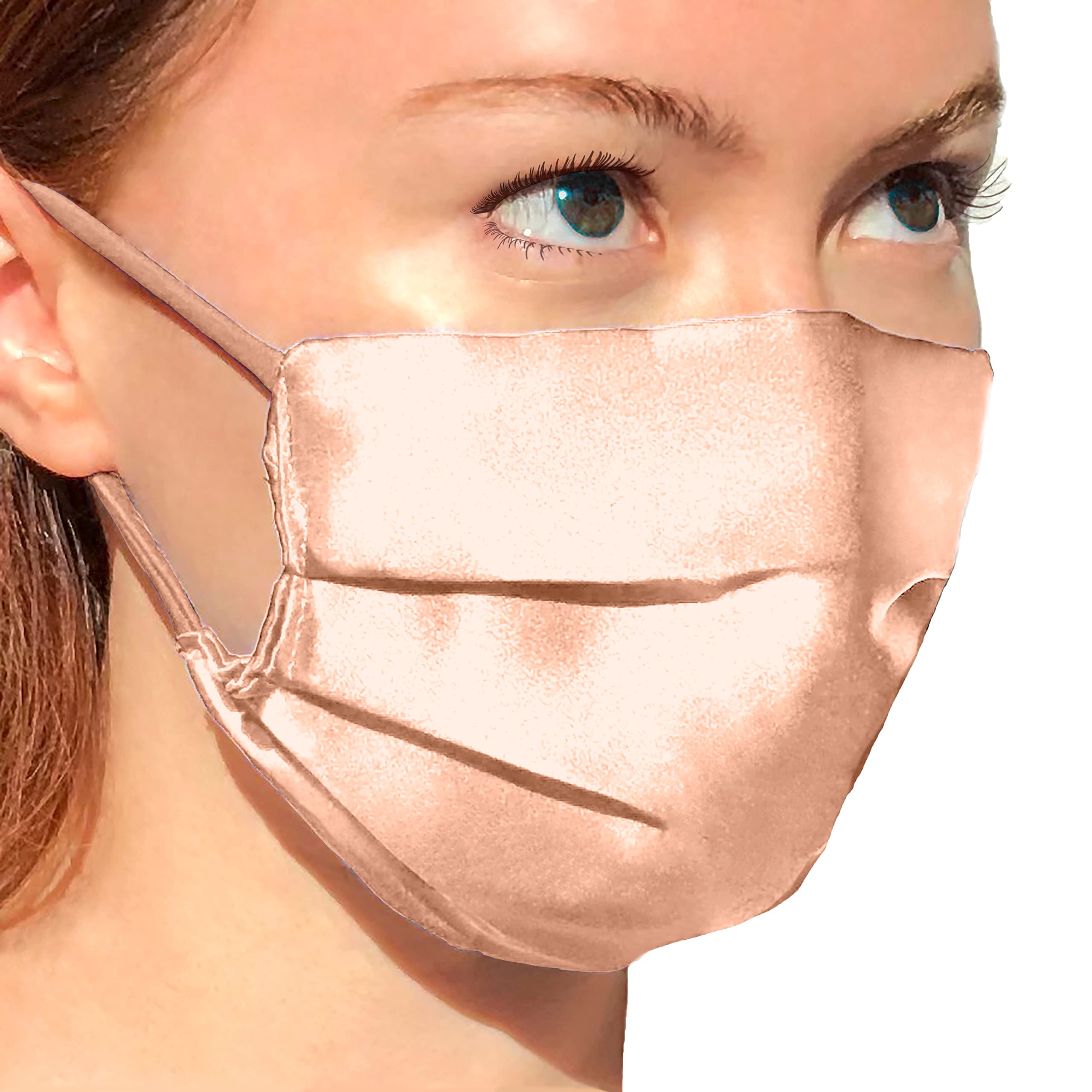 Pure Silk Face Mask for Acne-Prone Skin - Reusable Pink Anti-Dust & Anti-Acne Silk Mask with Breathable Fabric - Perfect for Bridesmaids, Weddings & Sensitive Skin Care (Ideal for Daily Use, Travel & Allergy Protection)