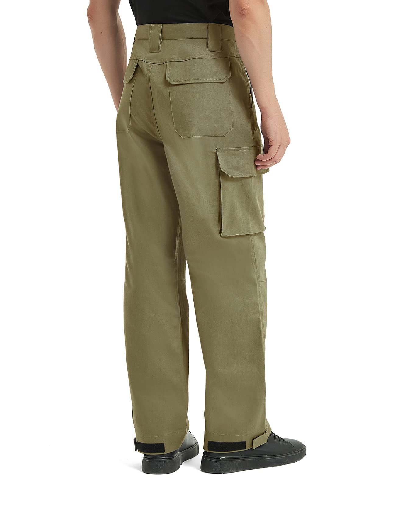 Flame Resistant Men's Cargo Pants - 7.5oz Lightweight FR Work Pants with Multiple Pockets for Welding, Construction & Outdoor Safety Work | PTAHDUS Mid-Rise Comfort Fit