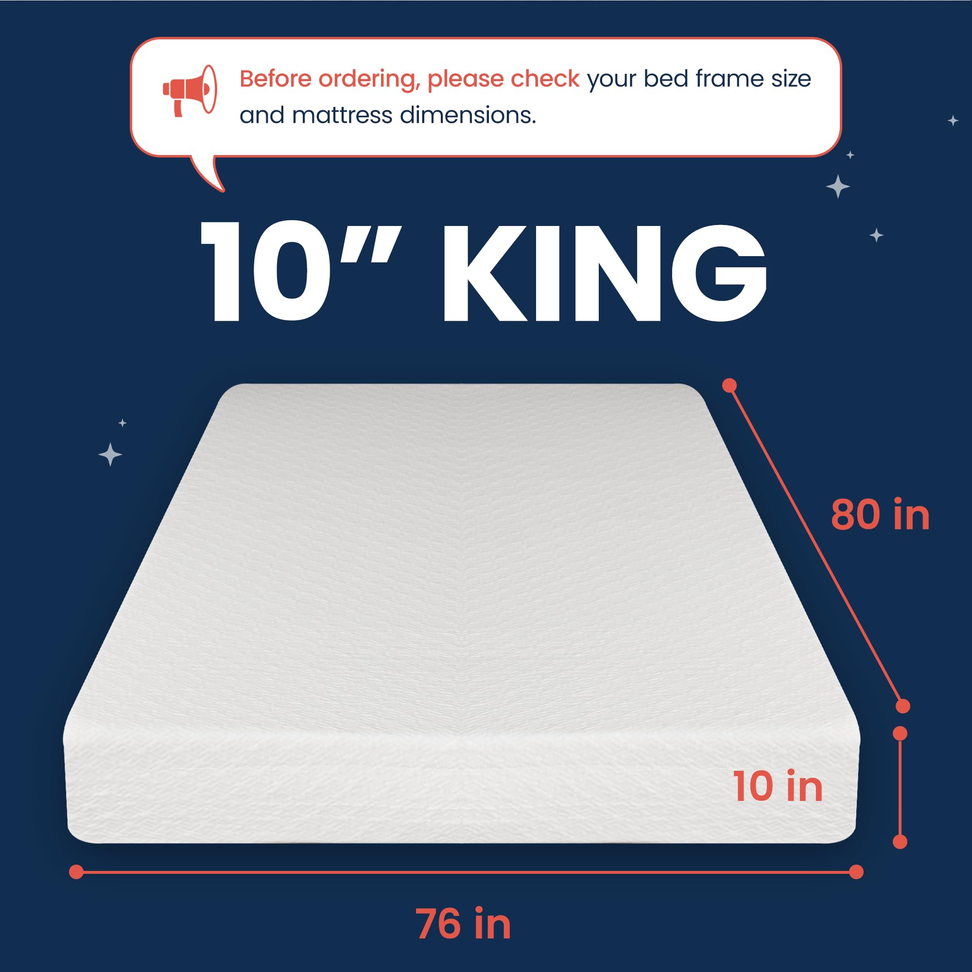 10 Inch King Green Tea Cooling Gel Memory Foam Mattress - Medium Firm Pressure Relief, CertiPUR-US Certified, No Fiberglass - Mattress in a Box for Kids & Adults | Perfect for Hot Sleepers & Back Pain Relief