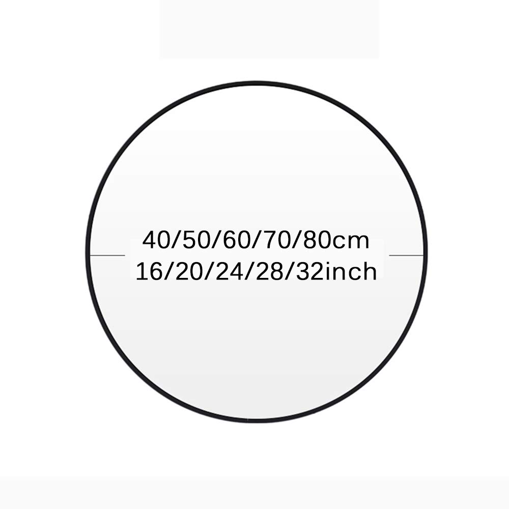 24 Inch Gold Round Wall Mirror - Large Circle Vanity Mirror for Bathroom, Living Room & Entryway - Rustic Home Decor Accent Mirror for Bedroom, Dining Room & Hallway