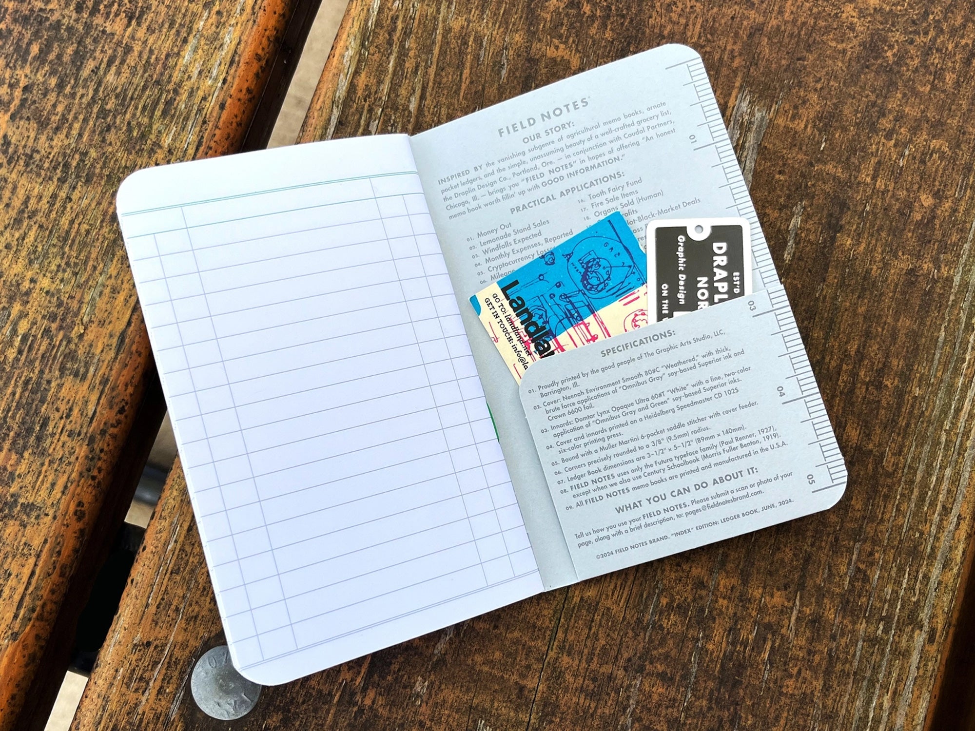 Field Notes Index Book Set of 2 - Premium Lined Notebooks for Journaling, Note Taking & Organization - Perfect for Office, School & Travel Use