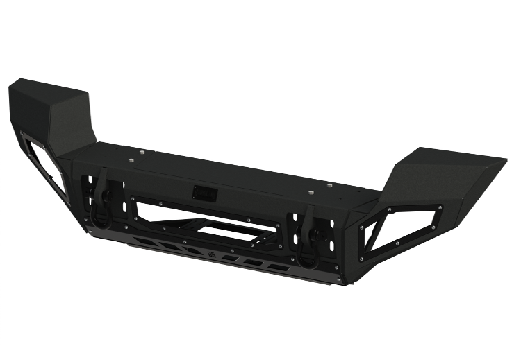 Bodyguard RXFBJ079X Jeep Wrangler JK Front Bumper (2007-2019) - Heavy Duty Stubby End Caps for Off-Road Protection & Adventure