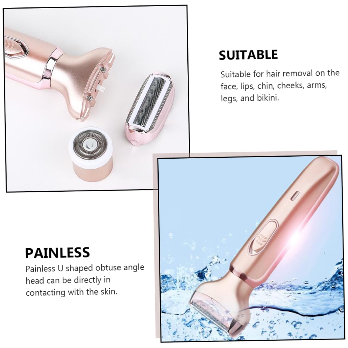 Painless Hair Trimmer for Women - Armpit & Body Hair Removal at Home