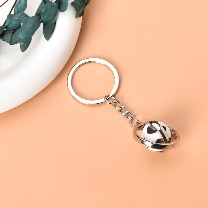 Rotatable Ball Sports Keychain - Basketball & Soccer Coach Gift for Men & Women - Perfect Birthday Present for Players & Ball Lovers - Great for Team Celebrations & Game Day Accessories