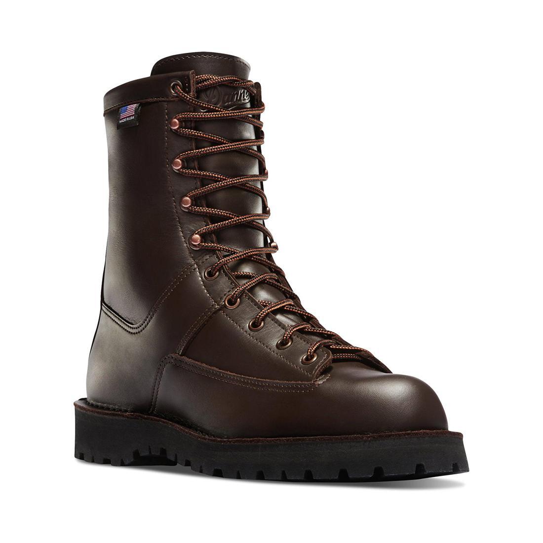 Men's Winter Hooded Lightweight 8-Inch 200G Insulated Boots in Brown - Perfect for Hiking, Snow Sports & Cold Weather Outdoor Activities