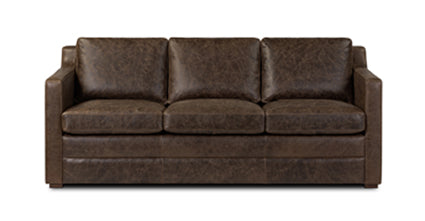 Sorrento Leather Convertible Sleeper Sofa with Pull-Out Bed - Modern Sectional Couch for Small Spaces, Living Room & Guest Room