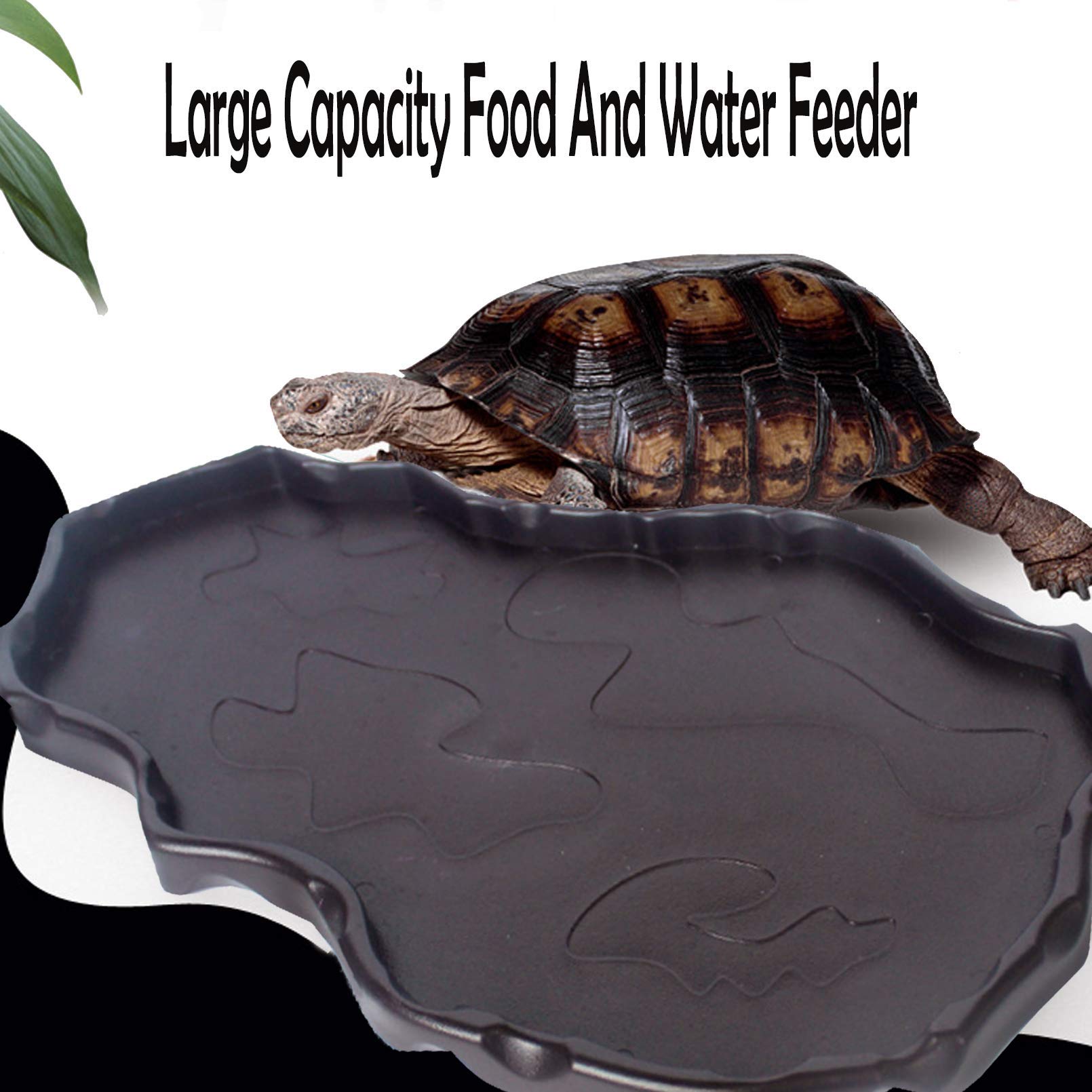 Luminous Reptile Food & Water Bowl Set - 2 Pcs Bearded Dragon Dishes, Tortoise Feeder & Lizard Habitat for Turtles, Geckos, Snakes, Iguanas | Durable Amphibian Feeding Plates for Terrarium Decor - Perfect for Nighttime Feeding & Easy Cleaning