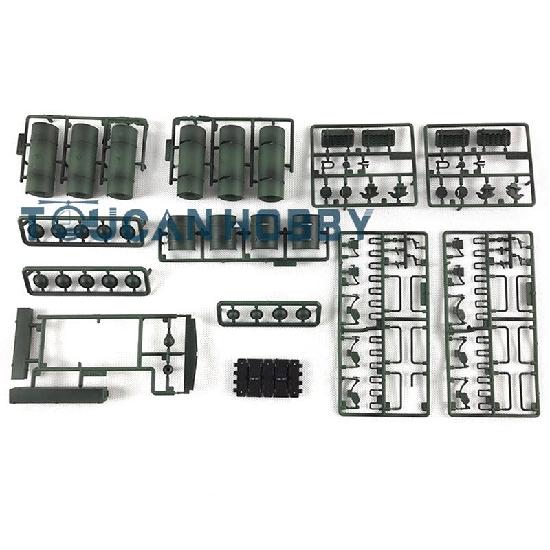 Henglong 1/16 Scale Soviet T34-85 RC Tank Plastic Parts Kit - 3909 Sticker, Idlers, Road Wheels, Sprocket Track & 360° Turret | DIY Repair & Upgrade Accessories for RC Tank Enthusiasts | Perfect for Model Building, Collecting & Battle Simulation