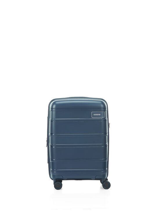 American Tourister Light Max 55cm Small Cabin Luggage - Navy Blue Carry-On Suitcase for Business Travel & Weekend Getaways