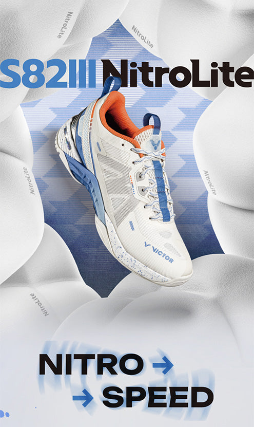 Victor S82III NitroLite Court Shoe - Lightweight Tennis Shoes for Men & Women [Lunar White] - Perfect for Indoor & Outdoor Court Sports
