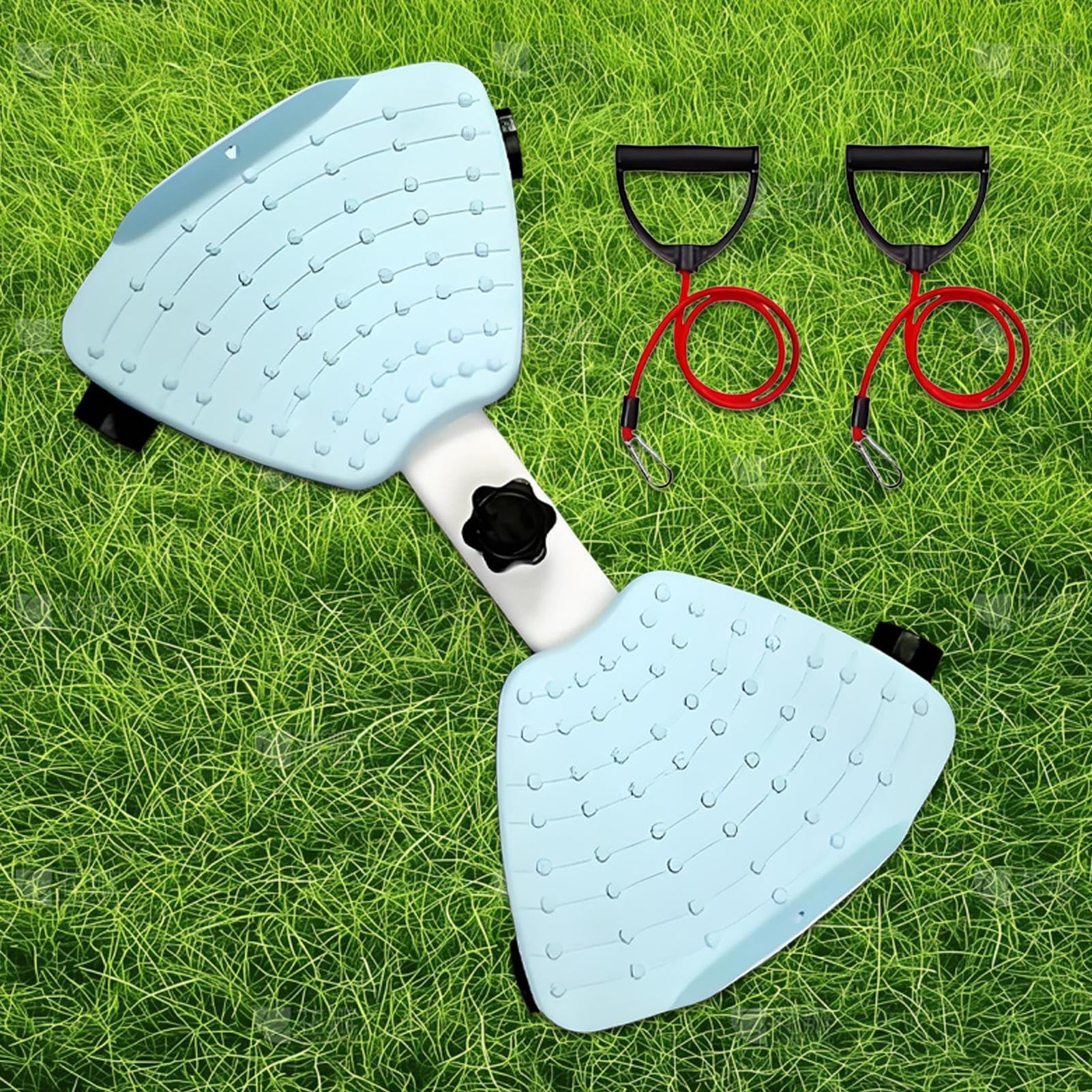 Silent Abdominal Twister Board with Resistance Bands - Waist Exercise Machine for Belly Fat Loss - Home Gym Equipment for Women & Men - Perfect for Indoor Workouts and Core Strengthening