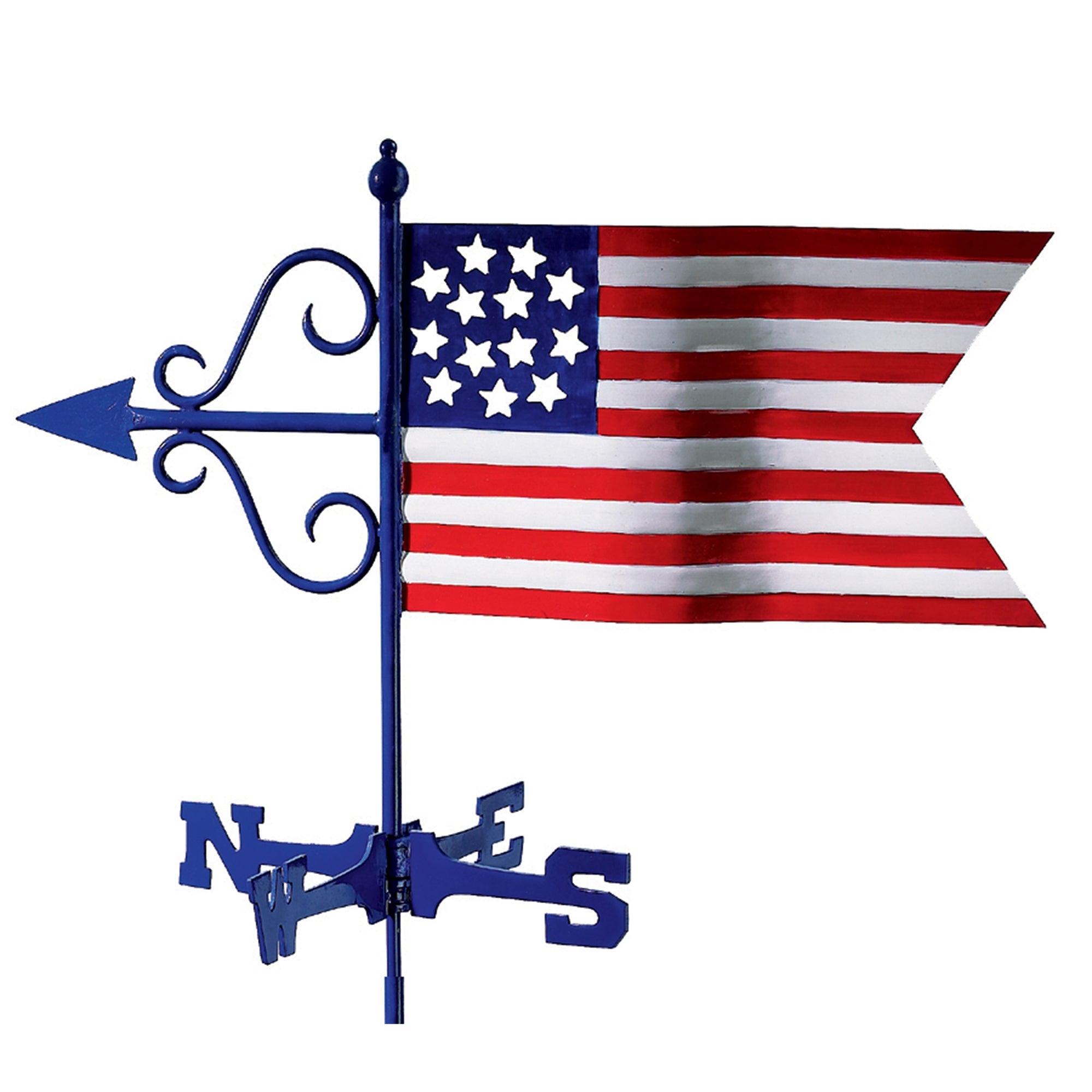 Americana Flag Garden Weathervane - Patriotic Outdoor Decor for Yard, Farmhouse & Garden - Perfect for 4th of July, Memorial Day & Backyard Parties