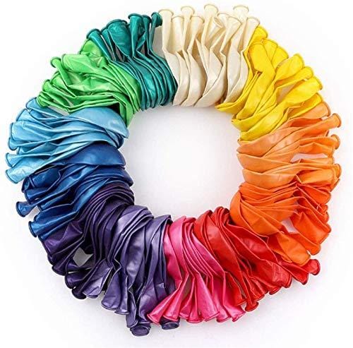 120-Pack 12-Inch Rainbow Latex Balloons - 12 Assorted Colors for Party Decorations, Birthday Supplies & Balloon Arches | Perfect for Mixology Events, Baby Showers & Wedding Decor