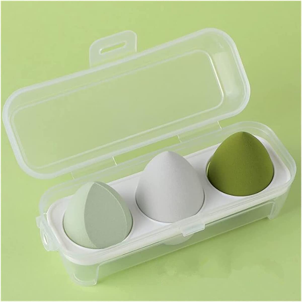 Lenon 3-Piece Makeup Sponge Set with Storage Box - Foundation & Powder Beauty Blender for Flawless Application (Multicolor) | Perfect for Everyday Makeup, Travel & Professional Use