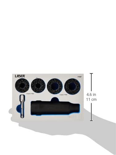 Laser 7197 6-Piece Hub Cleaning Tool Set - Professional Wheel Hub Cleaner Kit for Car Maintenance & Detailing | Perfect for DIY Auto Care, Brake Dust Removal & Wheel Restoration