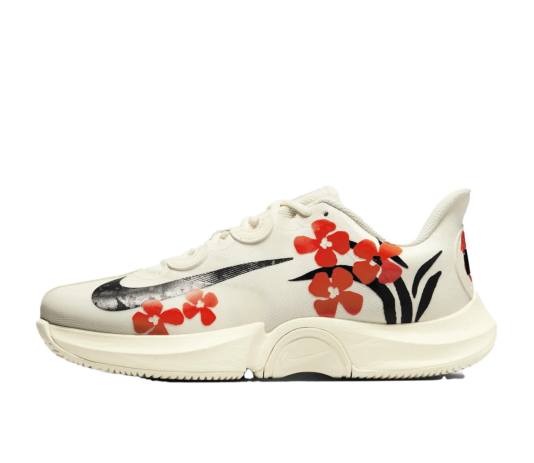 Nike Women's Court Air Zoom GP Turbo HC Naomi Osaka Tennis Shoes 'Coconut Milk/Team Orange/Black' (DZ3362-100) - Size 13 - Perfect for Tennis Matches & Casual Wear