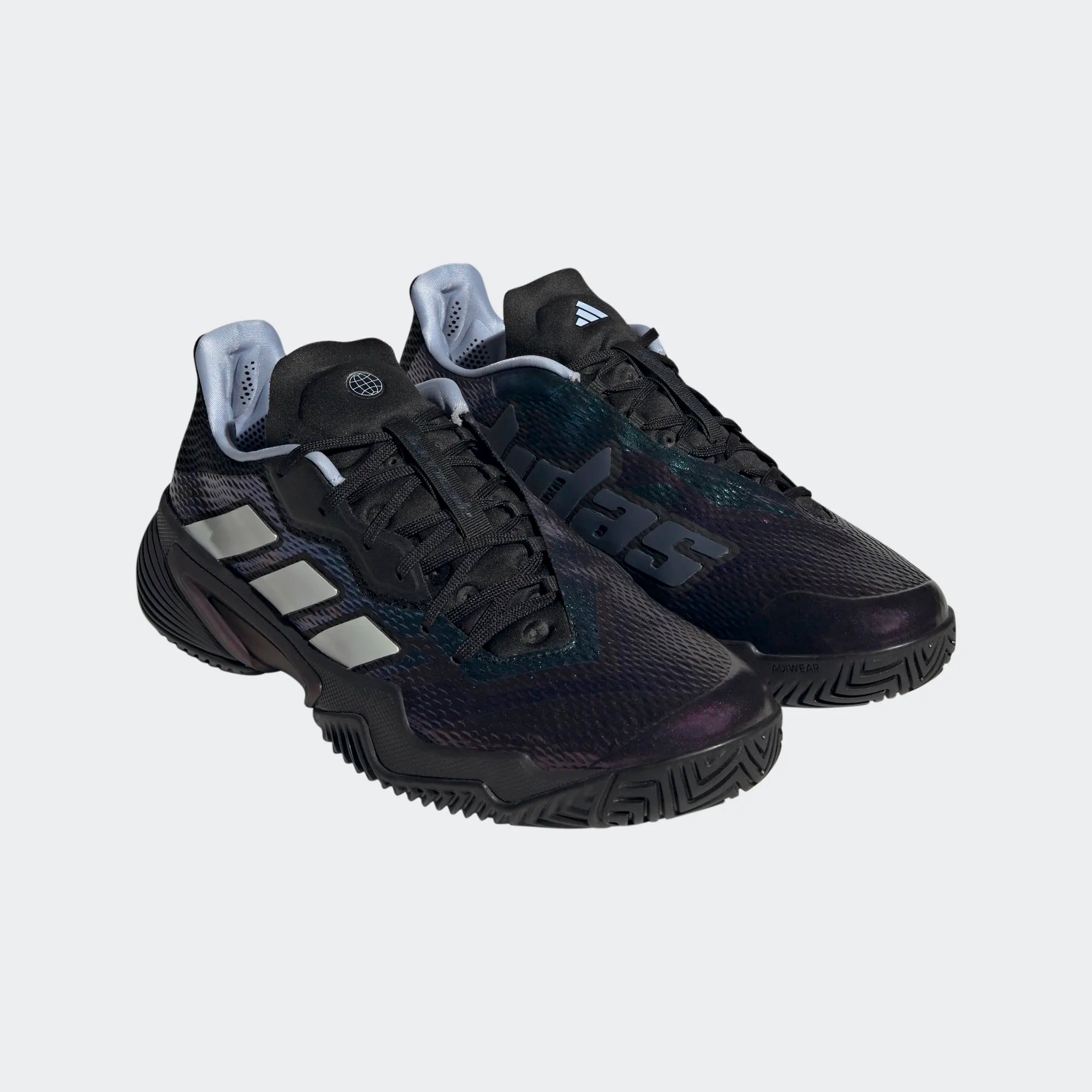 adidas Barricade Men's Tennis Shoes - Black/Blue/Purple HQ8415 | High-Performance Court Shoes for Competitive Play & Training