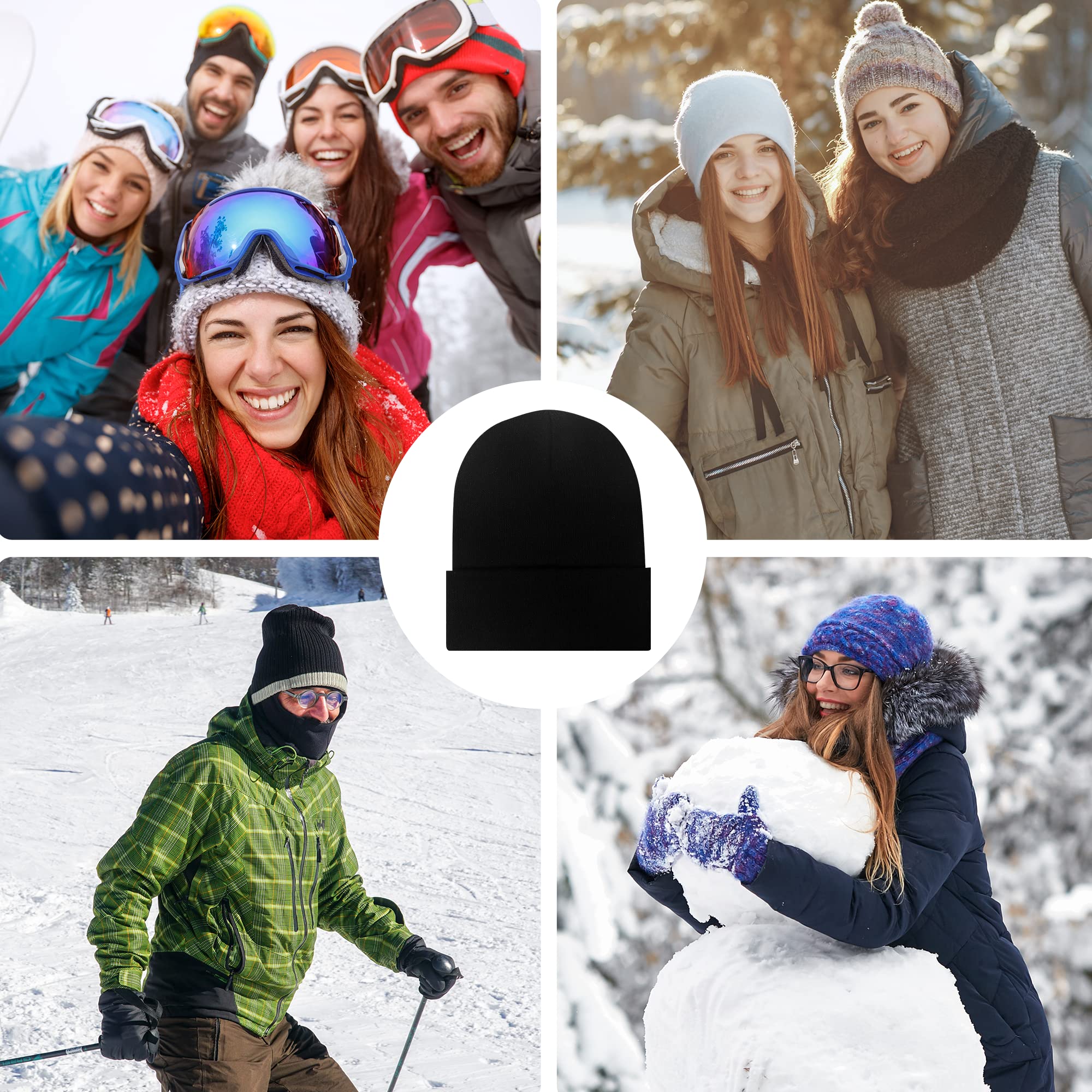 25 Pack Winter Beanie Hats Bulk for Men & Women - Warm Knit Skull Caps for Cold Weather - Perfect for Skiing, Snowboarding & Outdoor Activities