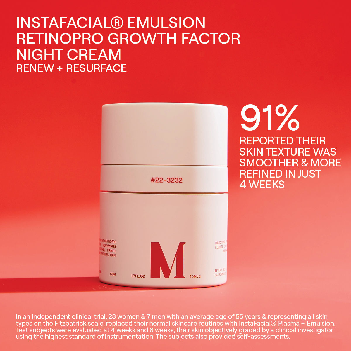 InstaFacial Emulsion Retinopro Growth Factor Night Cream - Anti-Aging Moisturizer for Wrinkles & Fine Lines - Perfect for Nighttime Skincare Routine & Dry Skin Care