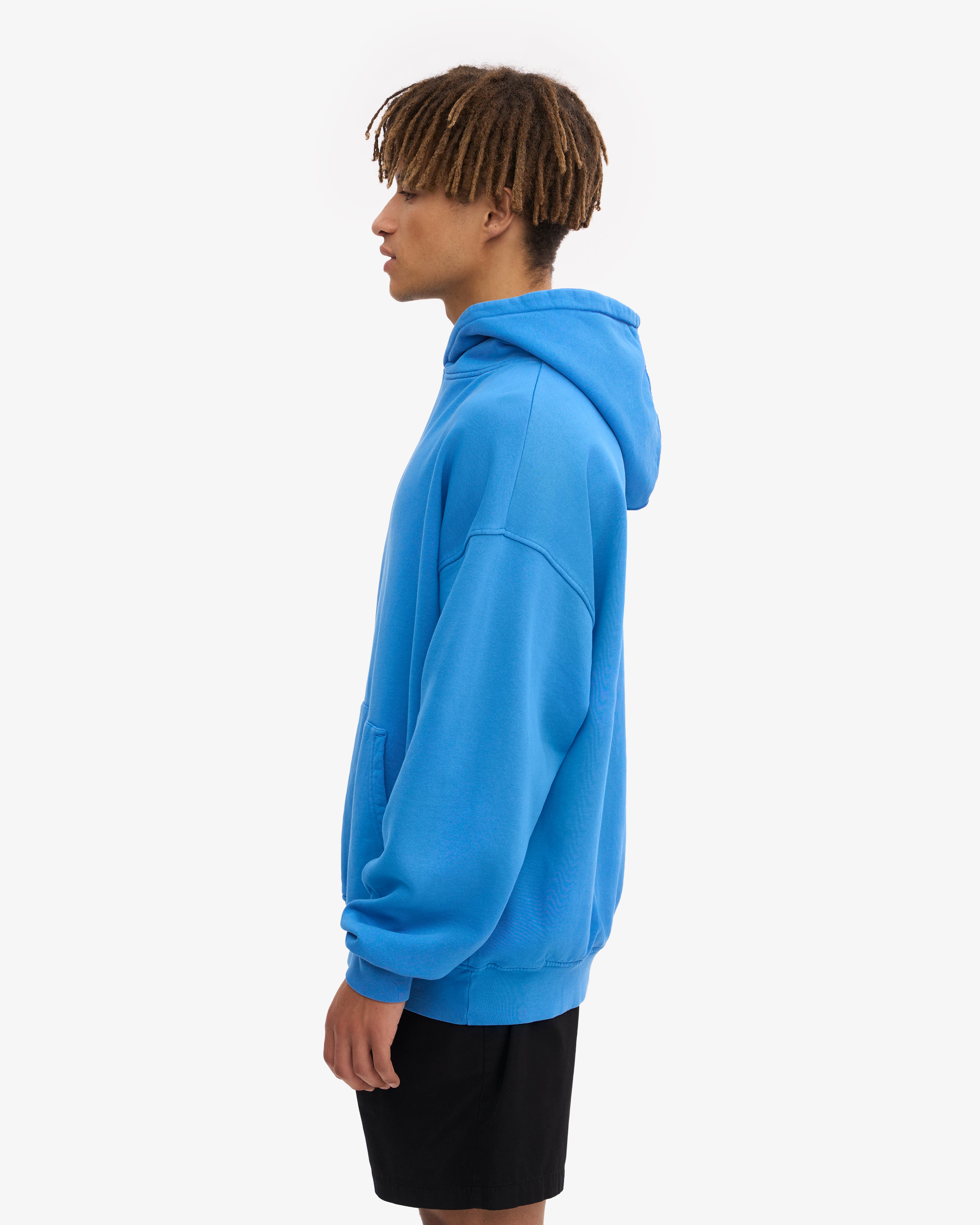 Organic Oversized Hoodie - Pacific Blue | Soft & Comfortable Pullover Sweatshirt for Men & Women | Perfect for Casual Wear, Lounging & Outdoor Activities