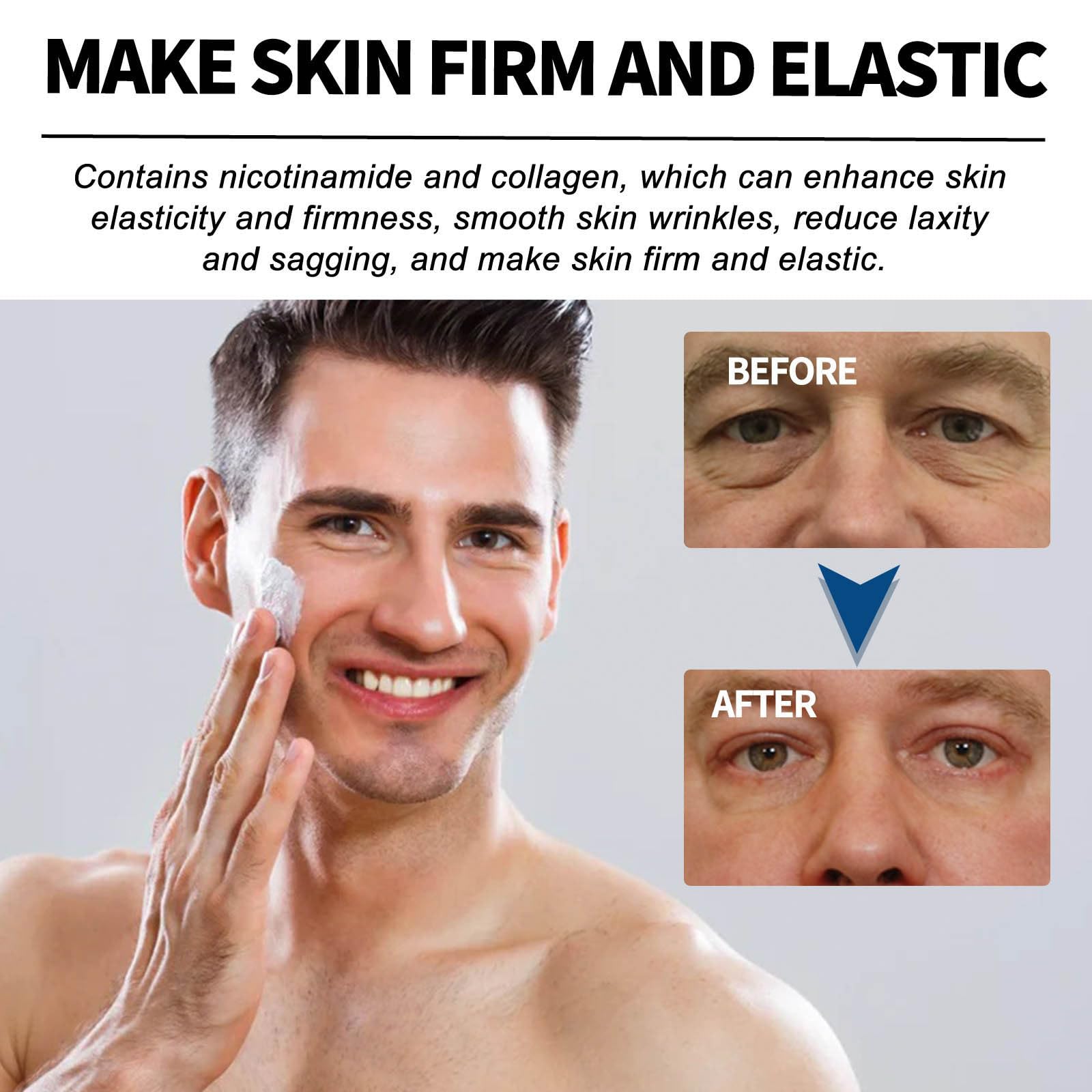 Hydrating Face Cream for Men - Korean Moisturizer Reduces Wrinkles & Dullness - Daily Skincare Routine