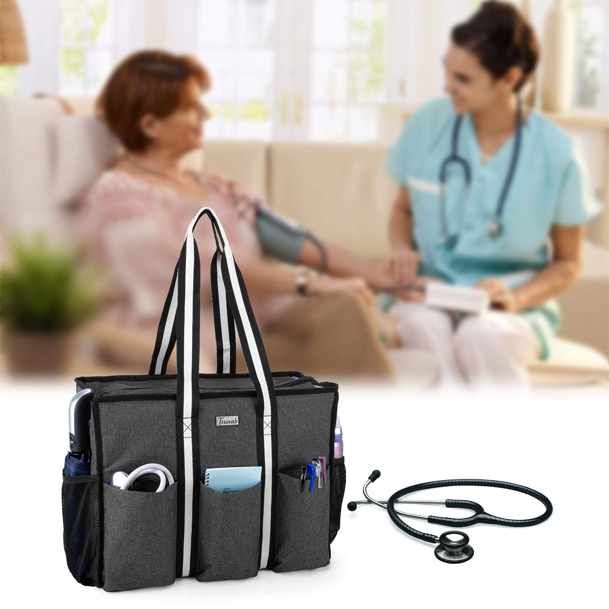 Trunab Durable Utility Tote Bag for Women - Professional Work Bag for Teachers & Nurses with 15.6