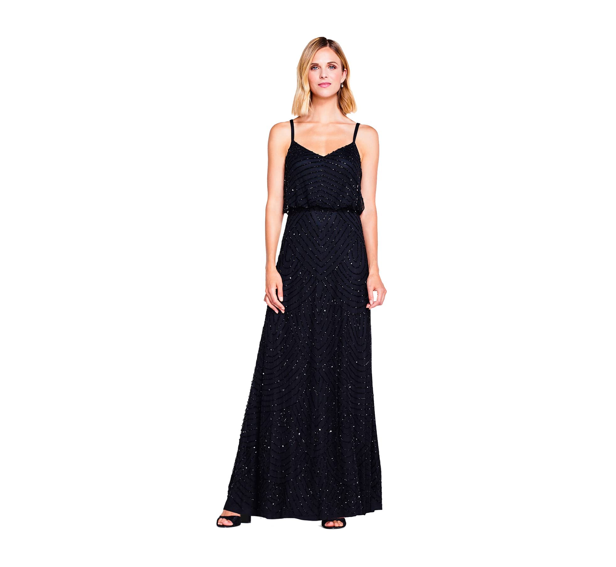 Adrianna Papell Women's Long Blouson Dress - Elegant Flowy Maxi Dress for Weddings, Parties & Special Occasions | Plus Size Options Available