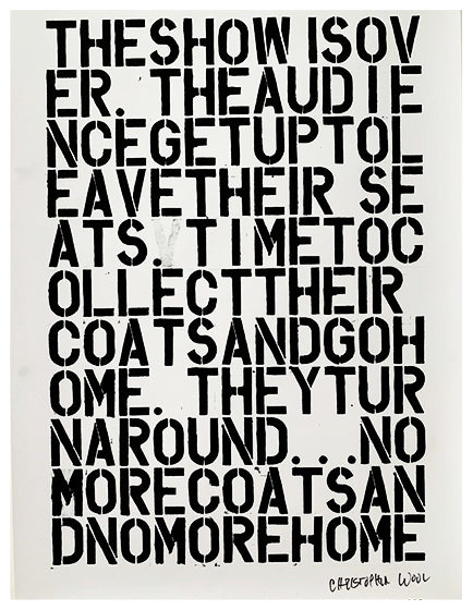Christopher Wool & Felix Gonzalez-Torres Untitled Art Print - Modern Abstract Wall Decor for Home, Office & Gallery Display