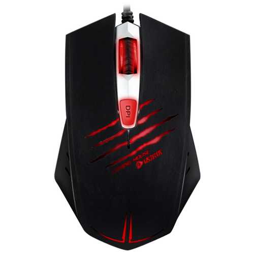 Dareu LM109 2000DPI Adjustable 6-Button Wired USB Optical Gaming Mouse - Ergonomic Design for PC, Laptop, Esports & Office Work