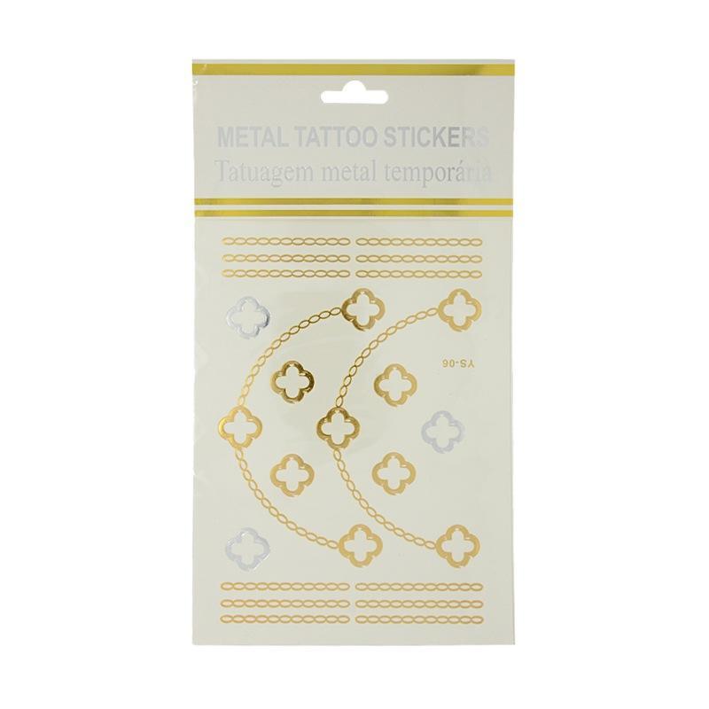 Metallic Temporary Tattoos for Women & Men - Shimmering Body Art Stickers for Parties, Festivals & Cosplay - Waterproof & Long Lasting