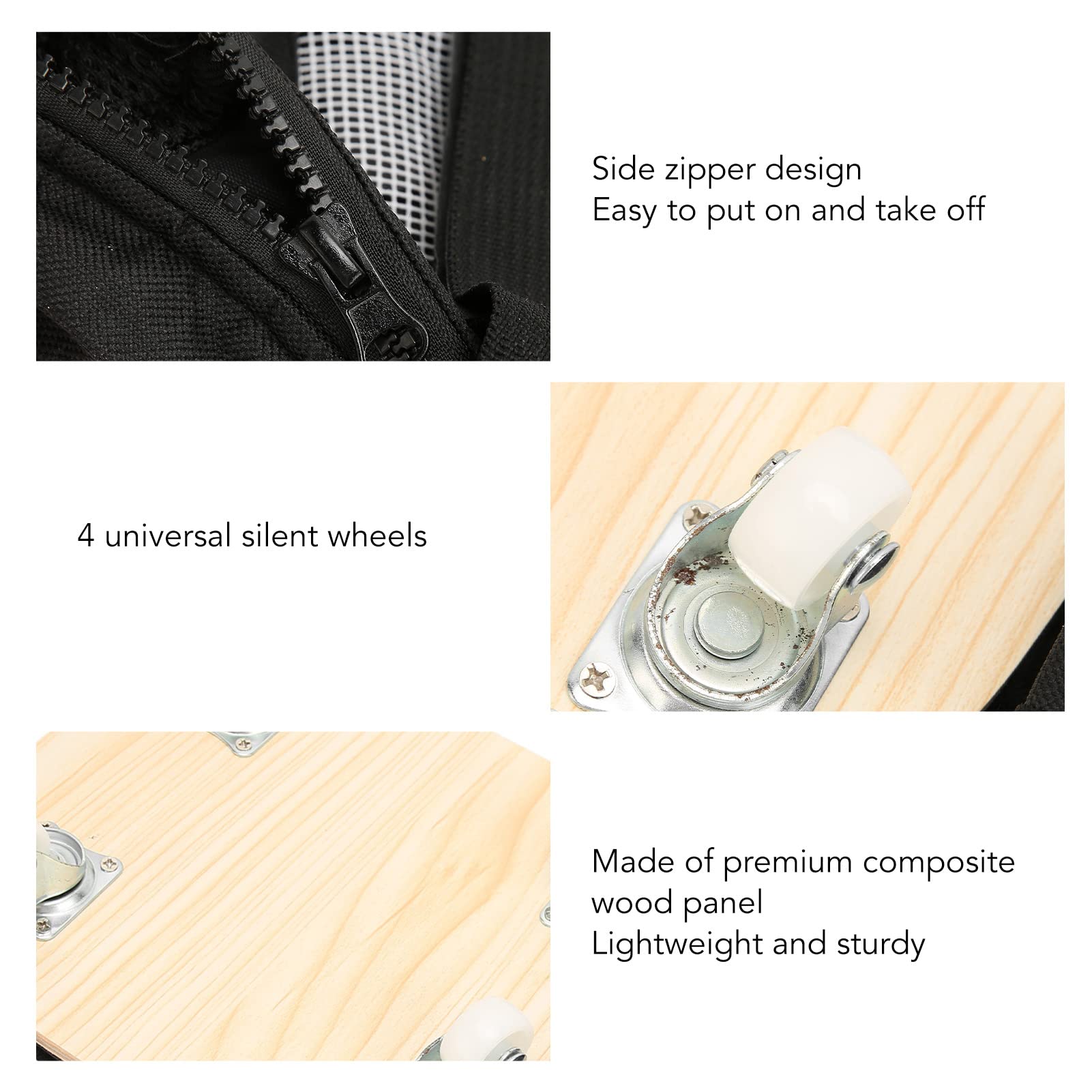 Dog & Cat Wheelchair for Hind Legs - Adjustable Pet Mobility Scooter with Silent Wheels for Disabled Pets (6.5-9kg/14.3-19.8lb) - Ideal for Post-Surgery Recovery & Arthritis Relief